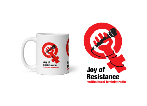 Logo for Radio Show on WBAI – Joy of Resistance